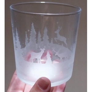 Christmas Scene Glass